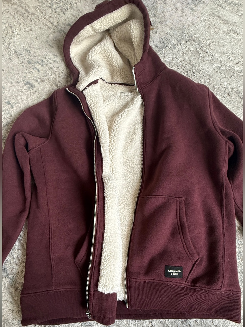 Abercrombie & Fitch Sherpa-Lined Zip Jacket